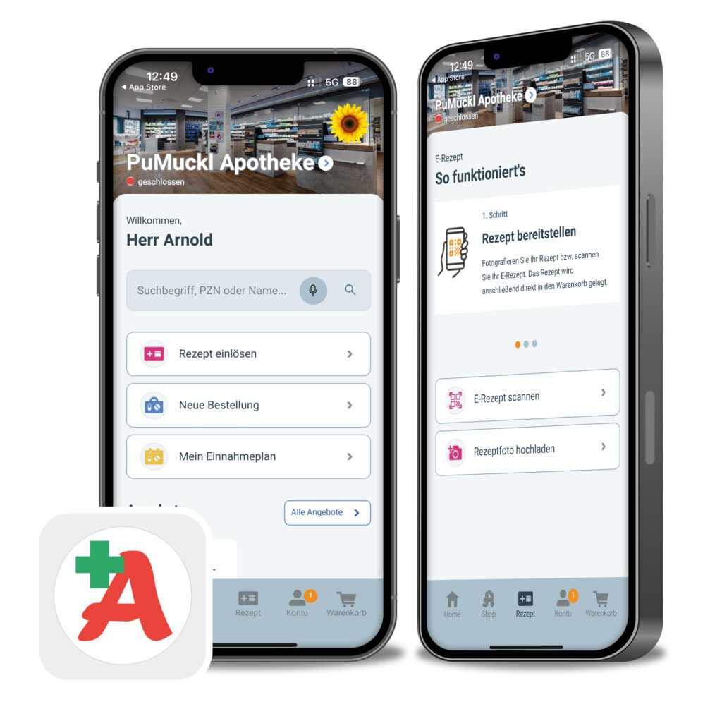 Screenshot der Apotheken-Bestell-App "Meine Apotheke"