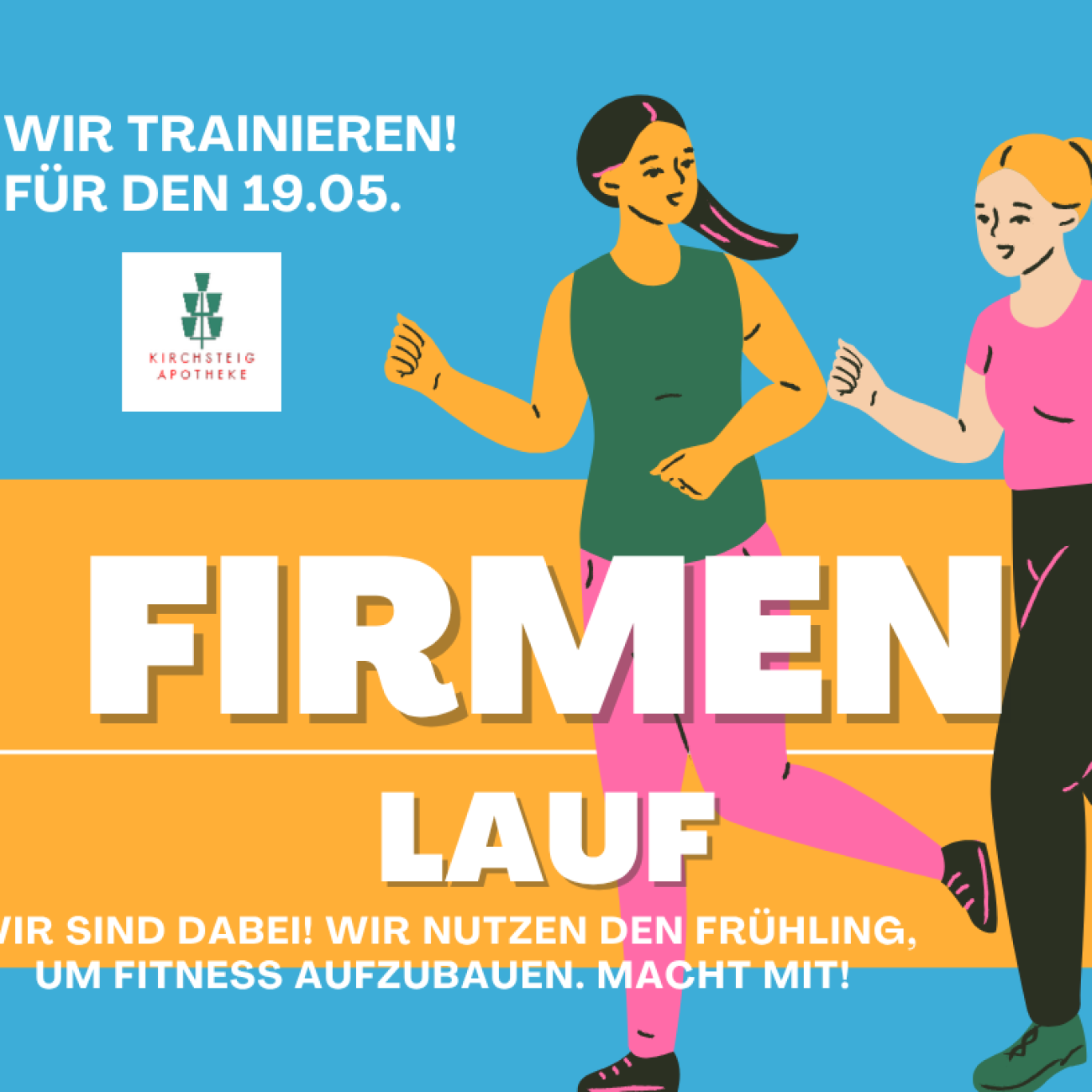 Wir trainieren für den Potsdamer Firmenlauf am 19.05.2026