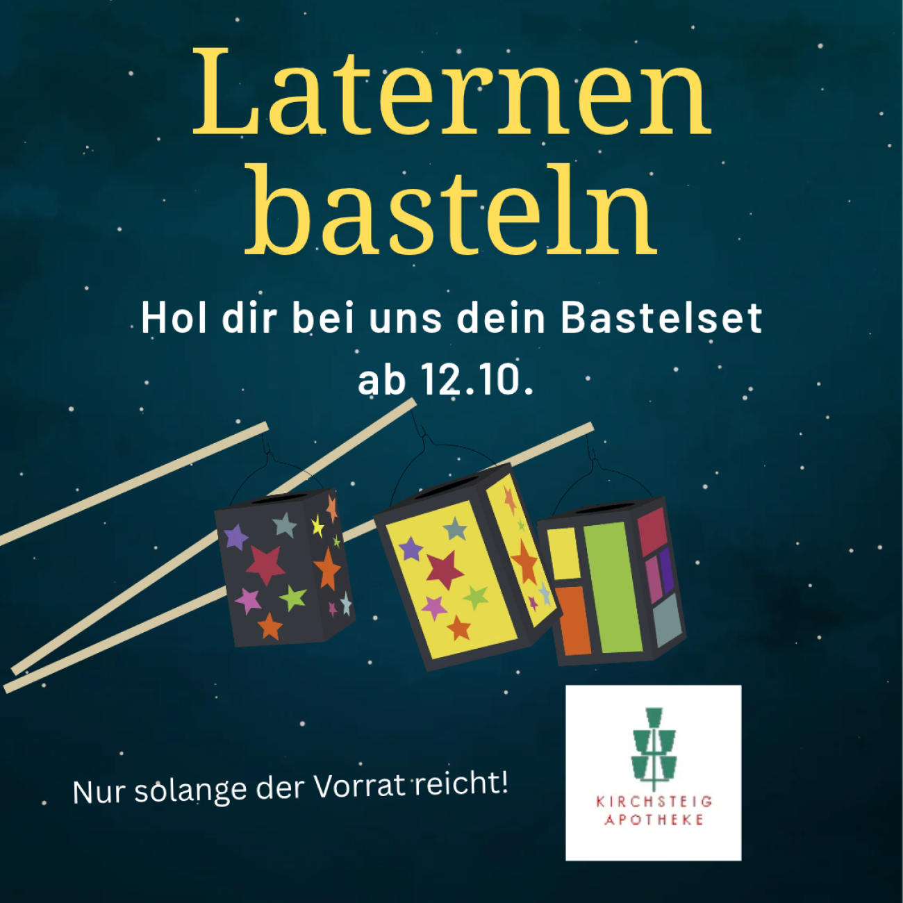 Anzeige für die Laternen-Bastelaktion